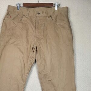 Polo Ralph Lauren 650 Straight Fit Pants Mens 36x32 Khaki Chino Jeans Dungarees